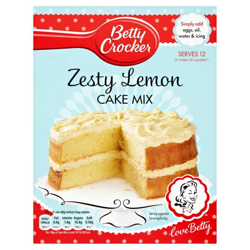 BETTY CROCKER ZESTY LEMON CAKE MIX 425G 