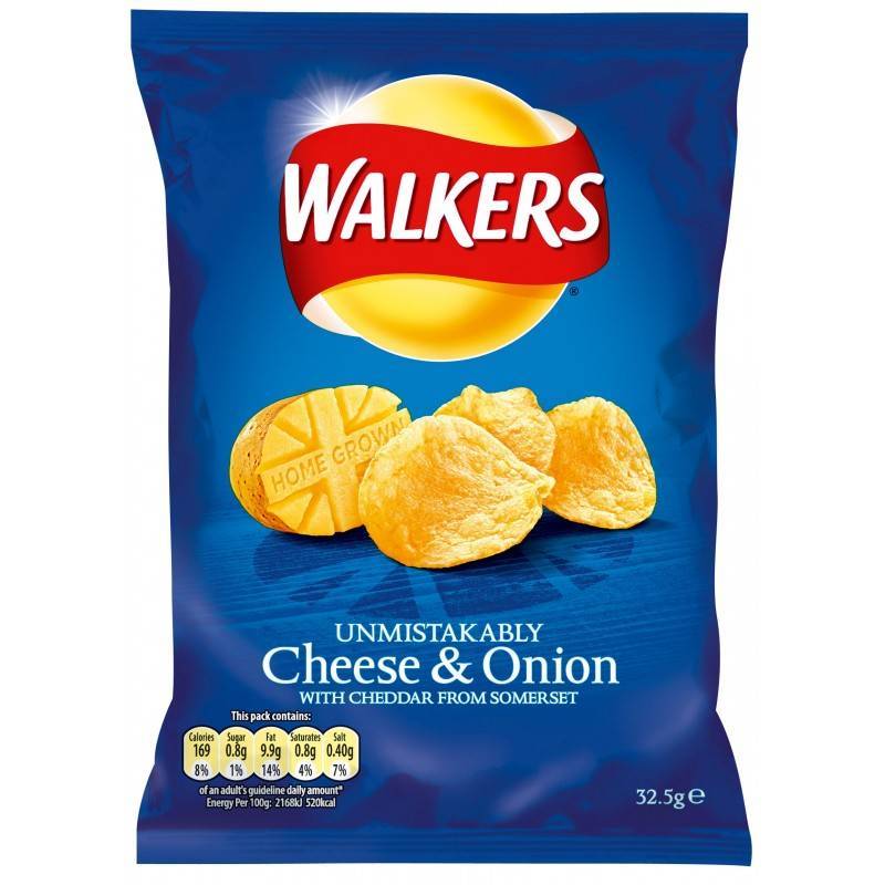 WALKERS CHEESE & ONION 60G