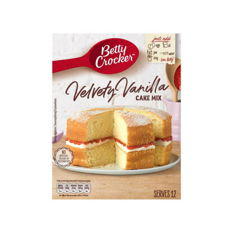 BETTY CROCKER VANILLA CAKE MIX 500G 