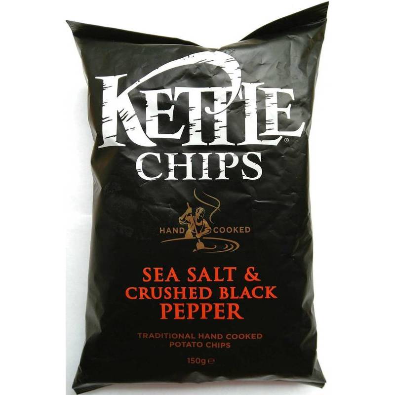 KETTLE CHIPS BLACK PEPPER 150g