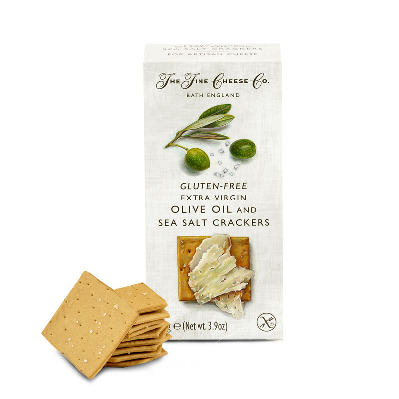 THE FINE CHEESE CO. GLUTEN FREE OLIVE OIL AND SEA SALT CRACKERS 110G