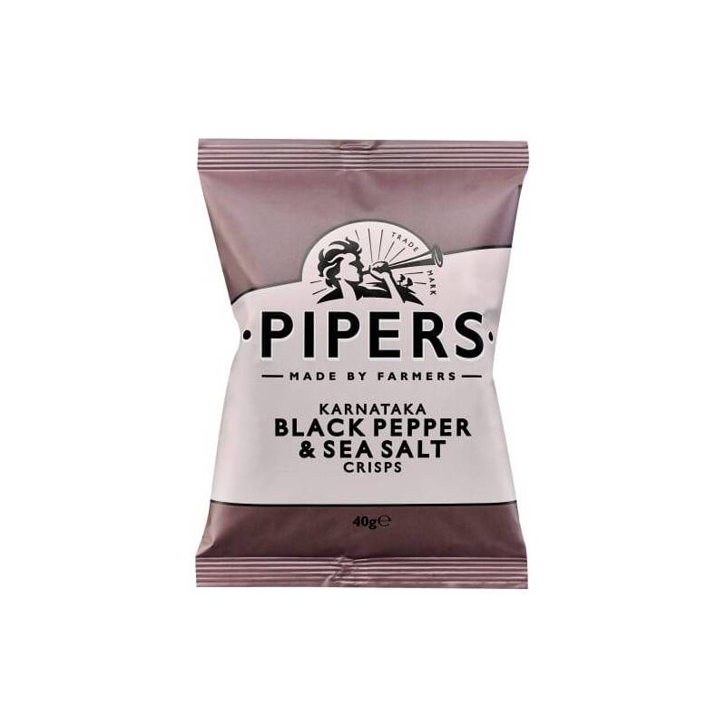 PIPERS CRISPS BLACK PEPPER & SEA SALT 40G 