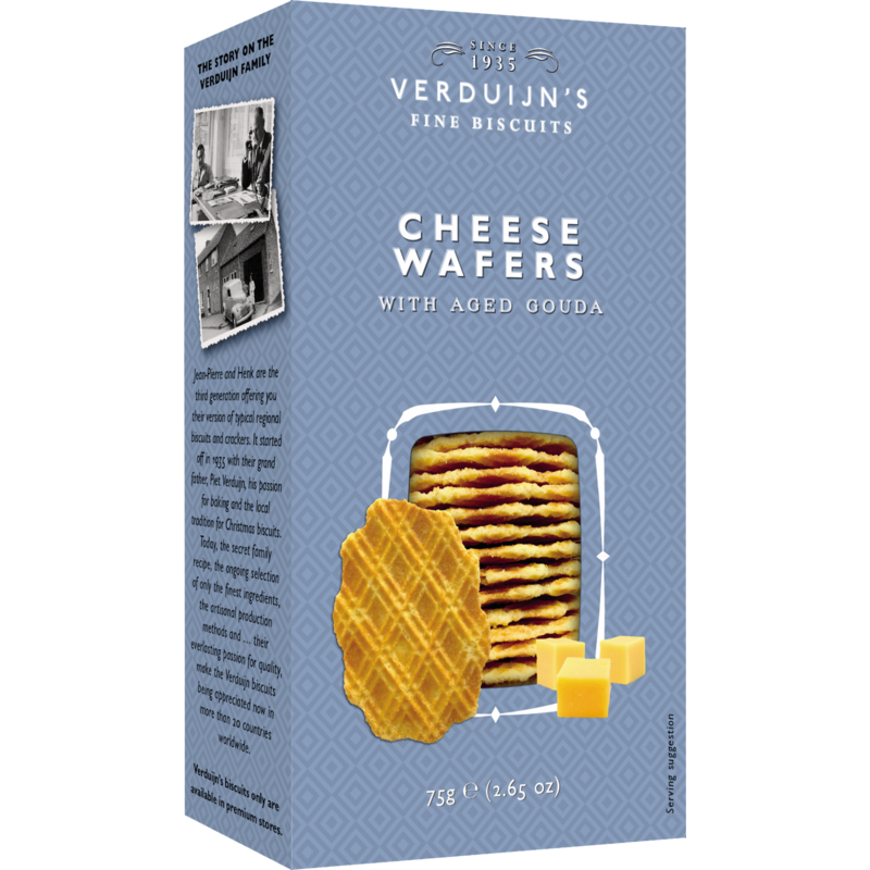 VERDUIJN'S WAFER CRACKERS WITH GOUDA CHEESE 75G