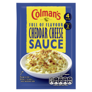 COLMANS CHEDDAR CHEESE SAUCE SACHET best by 05/2023