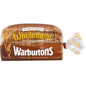 WARBURTONS WHOLEMEAL THICK SANDWICH BREAD 800G