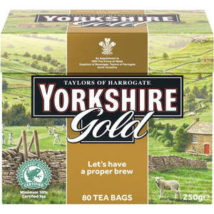 TAYLORS YORKSHIRE GOLD TEABAGS 80'S