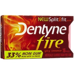 DENTYNE FIRE CINNAMON GUM (16 PCS)