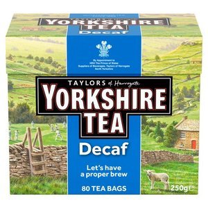 YORKSHIRE DECAF TEABAGS 80'S