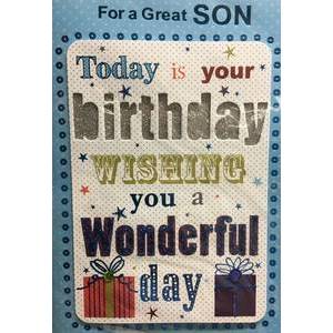 GREETING CARD - BIRTHDAY GREAT SON