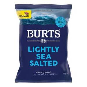 BURTS SEA SALT CHIPS 150G best by 18/04/2023