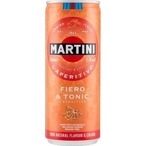 MARTINI L'APERITIVO FIERO&TONIC CANS OF 250ML