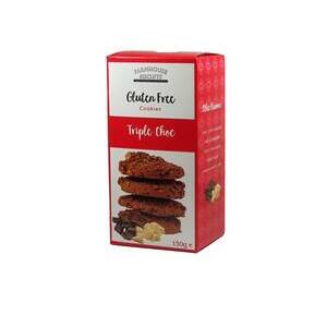 FARMHOUSE  TRIPLE CHOCOLATE BISCUITS GLUTEN FREE 150G best by 28/03/2023